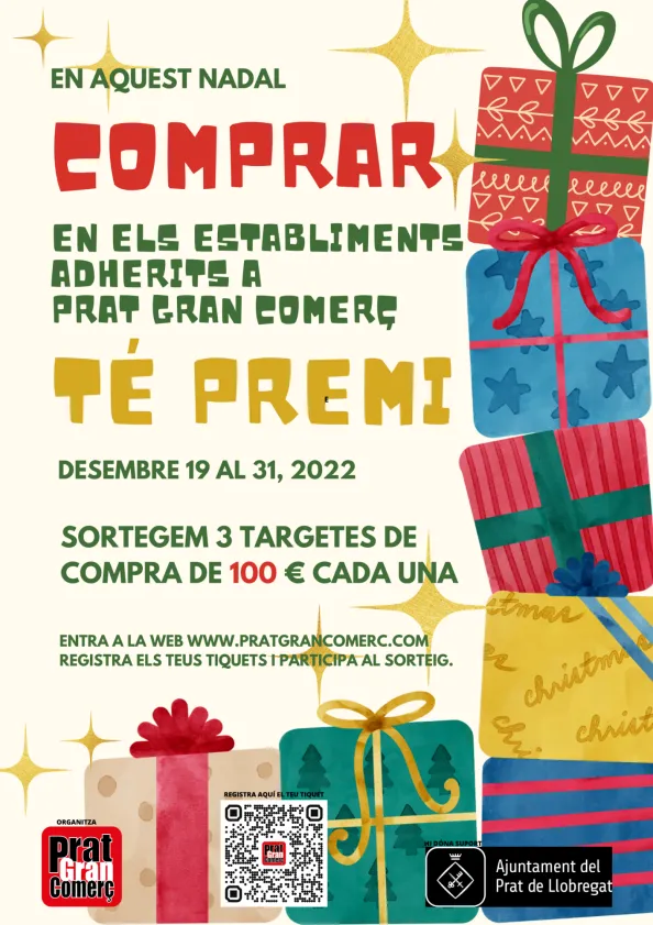 En aquest Nadal, comprar en els establiments adherits a Prat Gran Comerç té premi. 