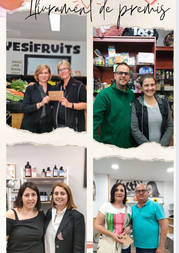 Lliurament dels premis a les guanyadores del sorteig corresponent a la promoció del Dia de la Mare 