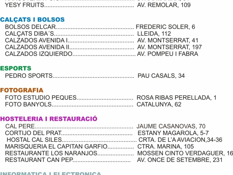 dona-li a la imatge i podràs veure els llistats de les botigues i serveis, associats, per obtenir el teu tiquet.