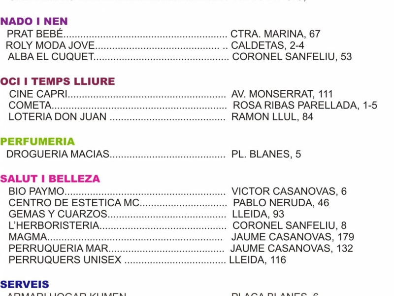 dona-li a la imatge i podràs veure els llistats de les botigues i serveis, associats, per obtenir el teu tiquet.