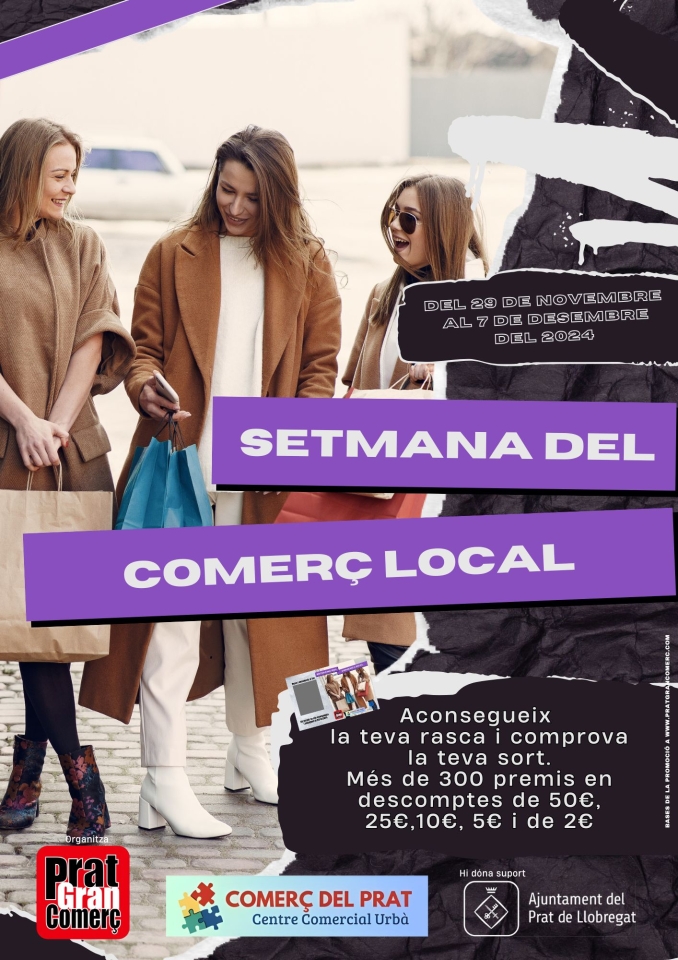 Del 29 de novembre al 7 de desembre, en totes les compres que facis en els establiments adherits a nosaltres, t'entregarem un rasca. Com més compres facis, més possibilitats de premi. Prova la teva sort!