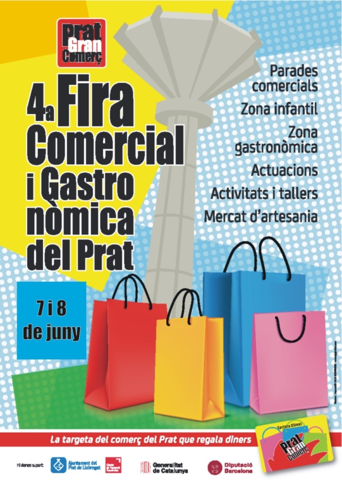 Els pròxims dies 7 i 8 de juny i organitzat per Prat Gran Comerç, es realitzarà una nova edició de la&nbsp;Fira&nbsp;Comercial i Gastronòmica del Prat, una fira dedicada al comerç de proximitat, on a més d'estar representat el comerç local, també comptés amb parades de productes Artesans, una zona dedicada a la Gastronomia, Activitats i Atraccions infantils, Tallers,&nbsp;Pintacaras, i actuacions per a majors i mes petits, tot allò que la converteix en una activitat amena i divertida per a visitar en família.