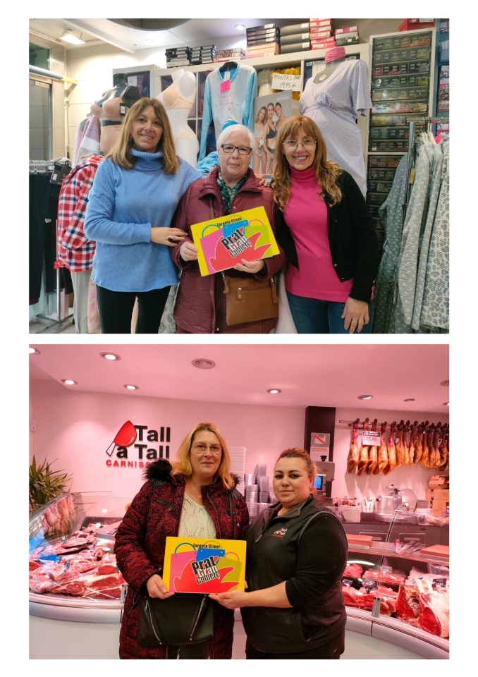 Lliurament dels premis a les guanyadores de la promoció Sant Valentí, consistent en dos bons per a dues persones&nbsp;cadascú&nbsp;(sopar, allotjament i esmorzar) per a l'HOTEL CIUTAT DEL PRAT.