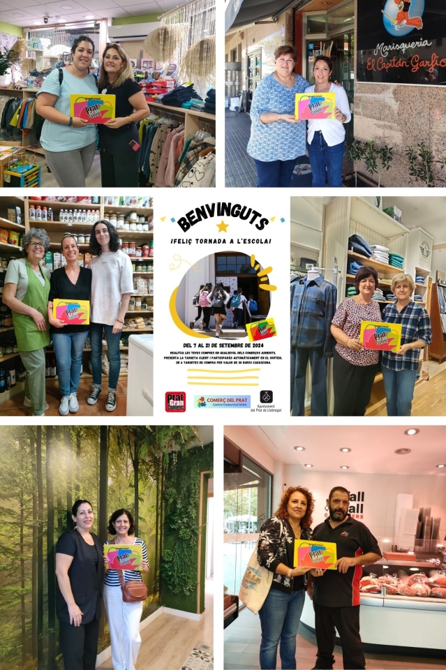 Imatges de l'entrega de premis, realitzades a les guanyadores del sorteig de la promoció Feliç tornada a l'escola, dur a terme del dia 7 al  21 de setembre, i que consistia en 6 targetes de compra per valor de 30 euros cadascuna.  