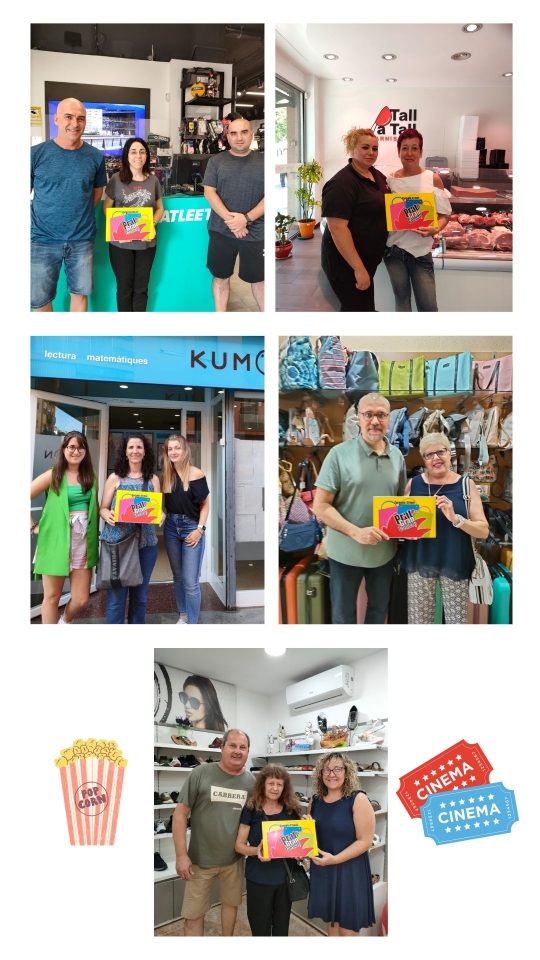 Noves guanyadores de la promoció Vols vindre al cinema? Corresponents al sorteig del mes de juny. Continua utilitzant la teva targeta Prat Gran Comerç i podràs guanyar dues entrades en el pròxim sorteig del mes de juliol. Recorda com més usis la teva targeta, més possibilitat d'aconseguir les teves entrades.   Animo i sort. RELACIÓ GUANYADORES: - 1253 - Inmaculada Porcel Sánchez per una compra realitzada a ATLEET PRAT. - 2595 - Mª Ángeles Novella Jurado per una compra realitzada a TALL A TALL. - 2808 - Sonia Argote Jerónimo per una compra realitzada a KUMON. - 3211 - Mª Teresa Yagúe Farnos per una compra realitzada a BOLSOS DELCAR. - 4002 - Concepción Vilchez Espigares per una compra realitzada a CALZADOS AVENIDA 1.  