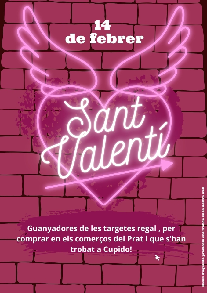 Lliurament de targetes Regal per valor de 10 euros cadascuna, a totes aquelles persones que en aquest dia, feien les seves compres en els comerços del Prat, i que a la sortida es trobaven a Cupido. Havien de ser titulars de la targeta Client i mostrar-la.