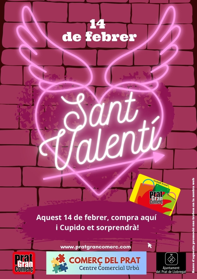Si tens la targeta Prat Gran Comerç, i compres aquest dia en els comerços del Prat, a Cupido et pots trobar...
