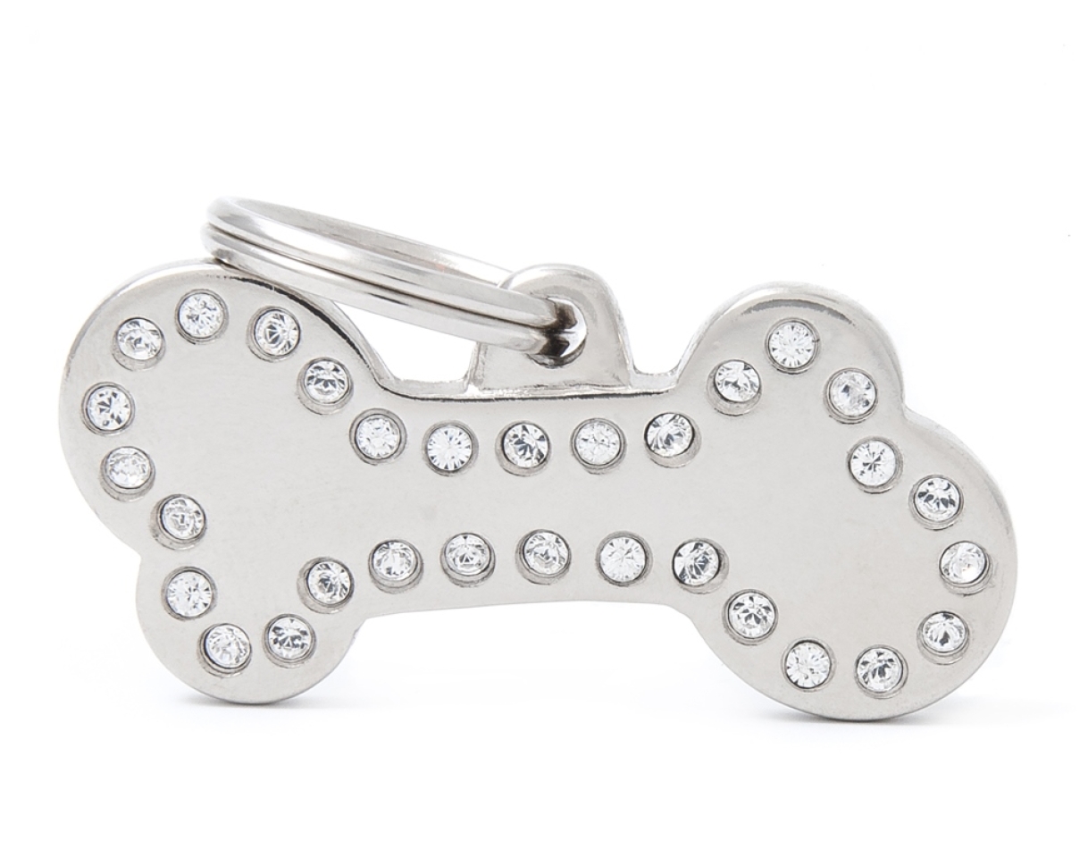 XAPA IDENTIFICATIVA OS GRAN STRASS. Embellides amb brillants “made with Swarovski elements”.&nbsp;