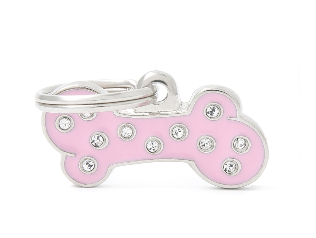 XAPA IDENTIFICATIVA OS PETIT STRASS ROSA Cada xapa és una petita joia, realitzada amb materials analérgicos.