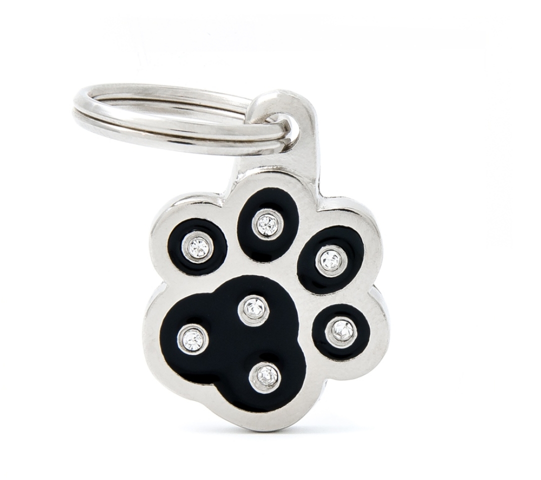 XAPA IDENTIFICATIVA POTA STRASS NEGRA Embellides amb brillants “made with Swarovski elements”.&nbsp;