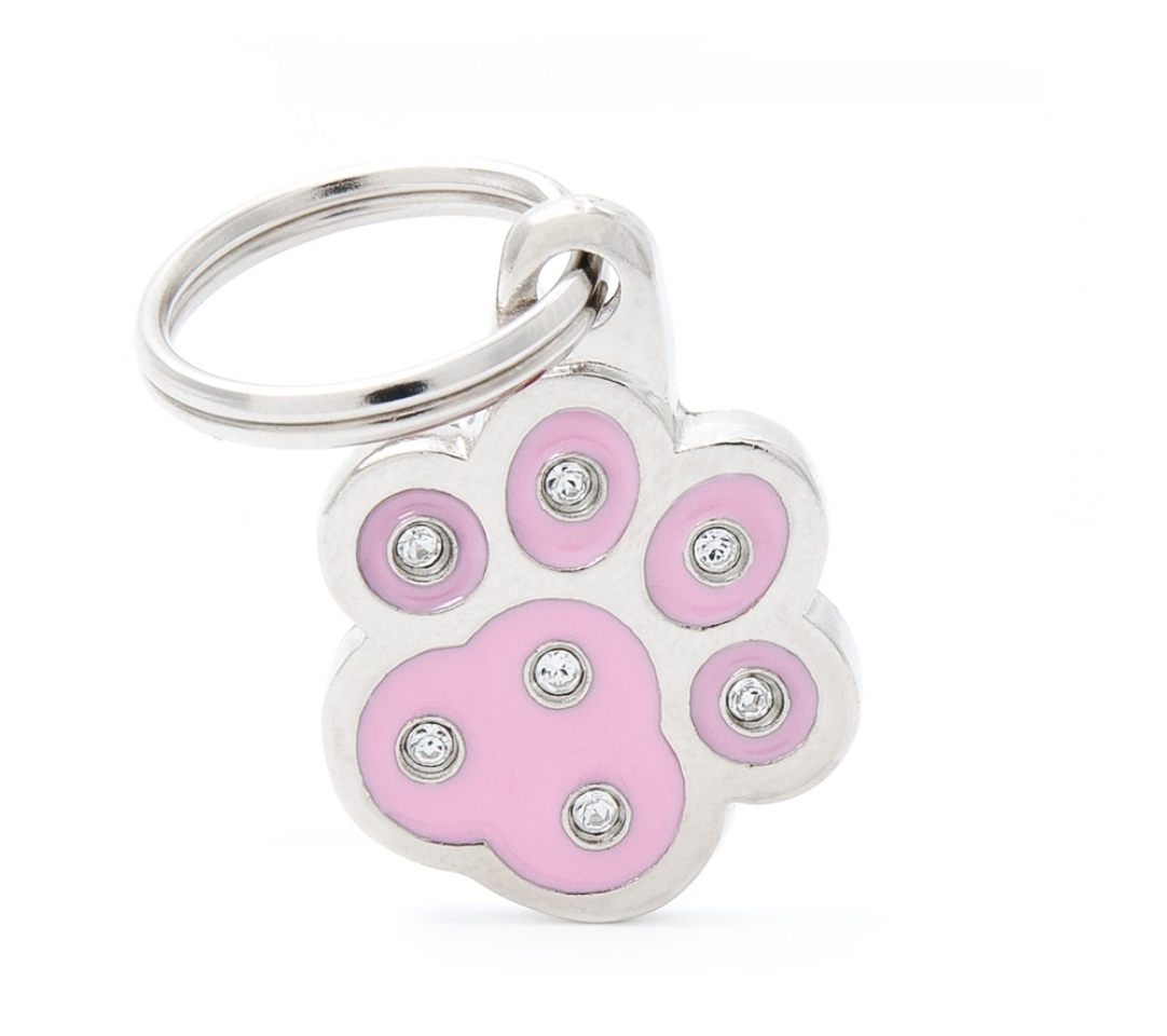 XAPA IDENTIFICATIVA POTA STRASS ROSA Embellides amb brillants “made with Swarovski elements”.&nbsp;