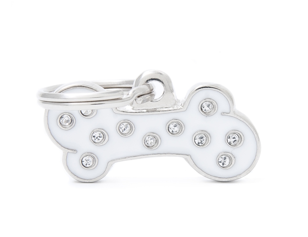 XAPA IDENTIFICATIVA OS PETIT STRASS BLANCO Embellides amb brillants “made with Swarovski elements”. 