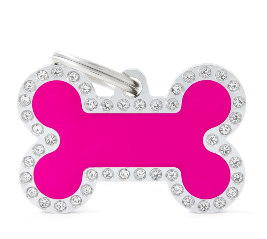 XAPA OS FÚCSIA GRAN STRASS Esmaltades a mans, en bronze i embellides amb brillants resplandecientes.