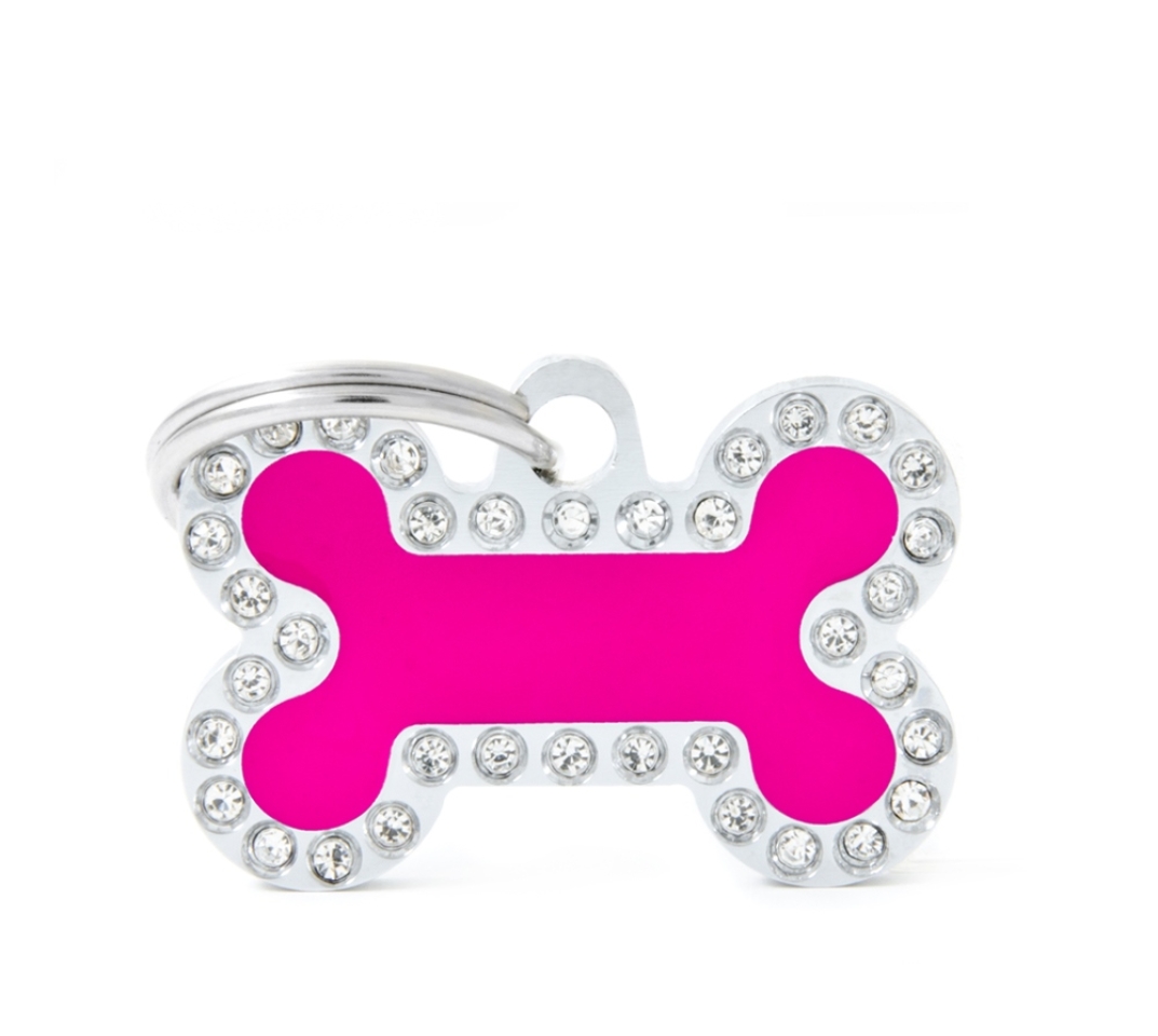 XAPA OS FÚCSIA PETIT STRASS Esmaltades a mans, en bronze i embellides amb brillants resplandecientes  
