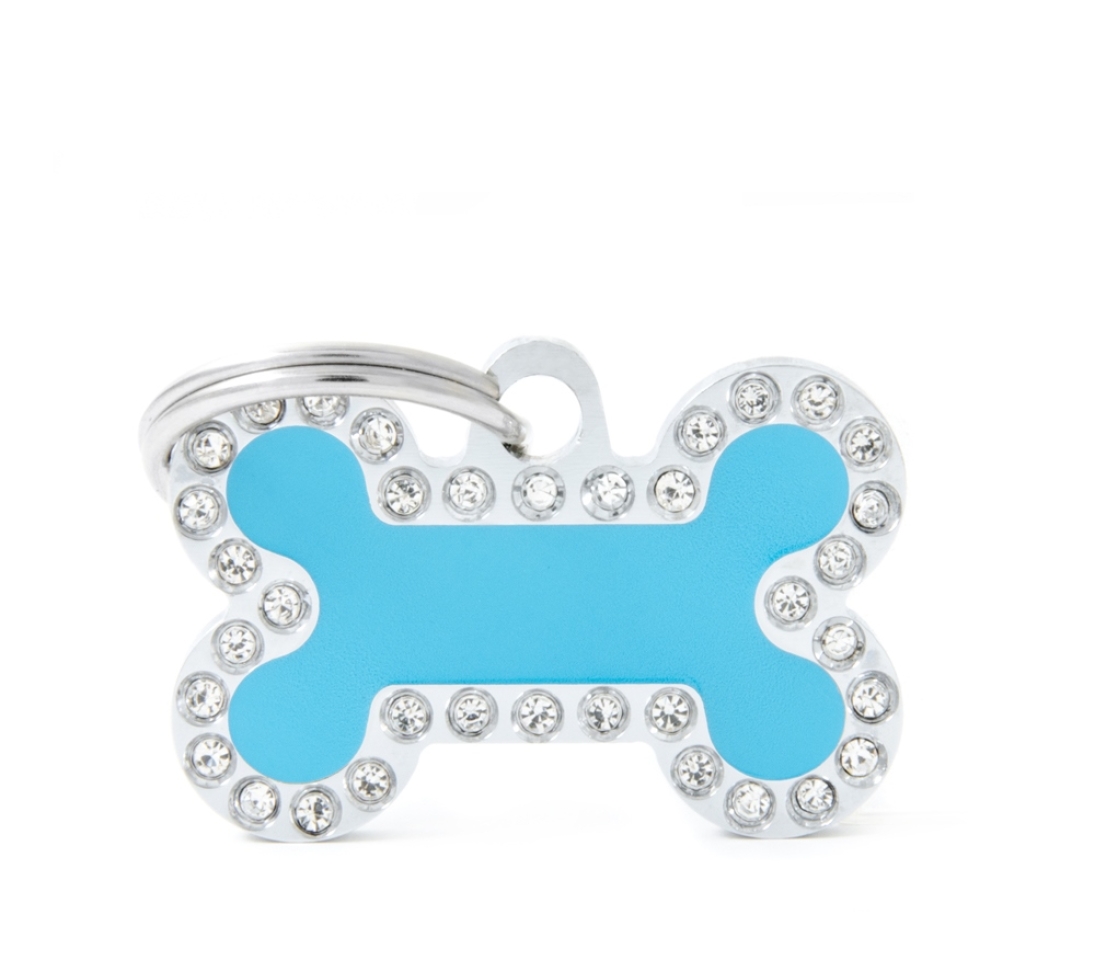 XAPA OS BLAU PETIT STRASS Esmaltades a mans, en bronze i embellides amb brillants resplandecientes
