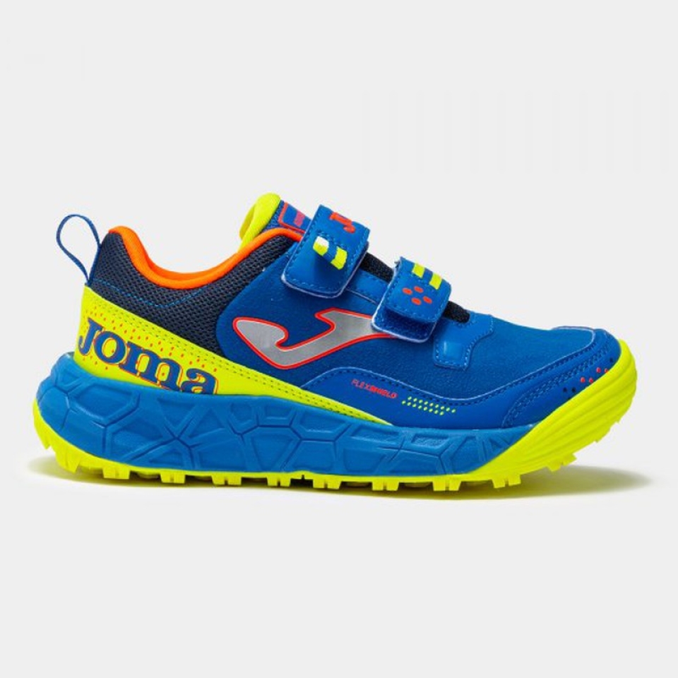 Esportiu nen i nena per a trail en blava i groc de JOMA. D-334