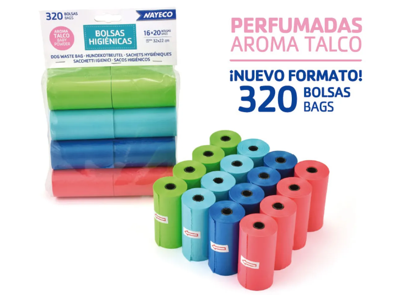 Bosses higièniques per a gossos mida 32 x 22 cm Nous colors en verd, turquesa, blau marí i coral