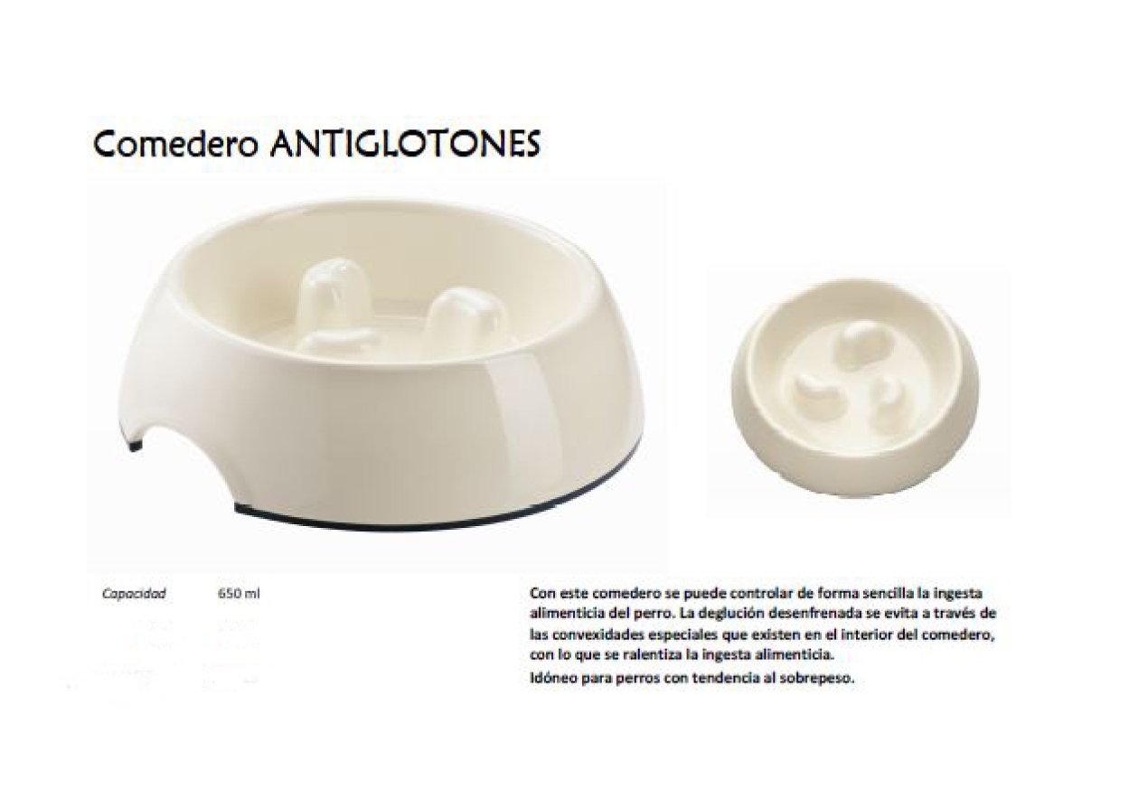 Comedero antiglotones Capacitat 650 ml.
