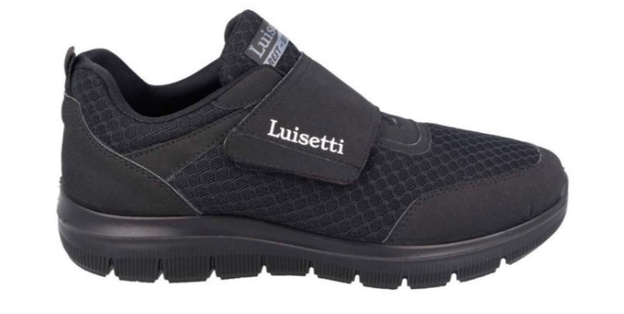 Sabata d'home fabricat per LUISETTI en color negre, de niló. H-131