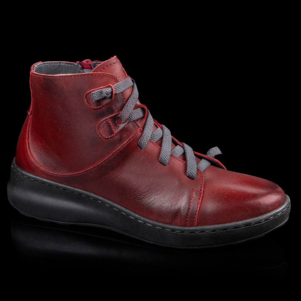 Botí de pell casual per a dona en granada d'ERASESHOES 15007. M-207