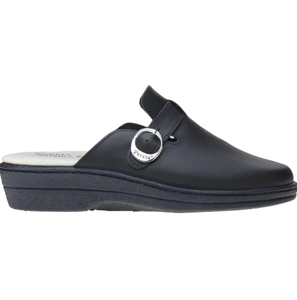 Esclop sanitari en pell negre de PERCLA. T-357