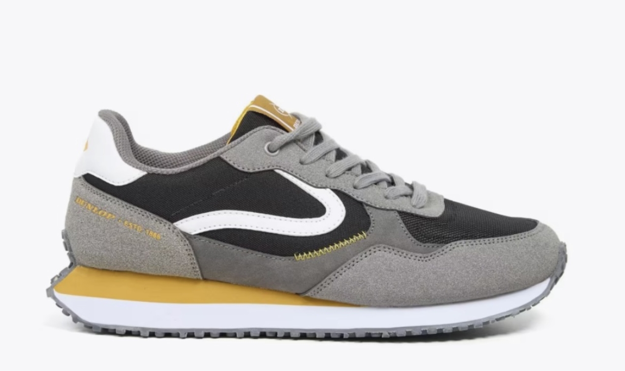 Sabatilles casual per a home en negre i gris 36078 de DUNLOP. D-207