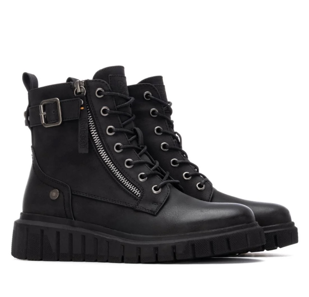 Botes tipus militar per a dona en negre 173210 de REFRESHOES. M-757