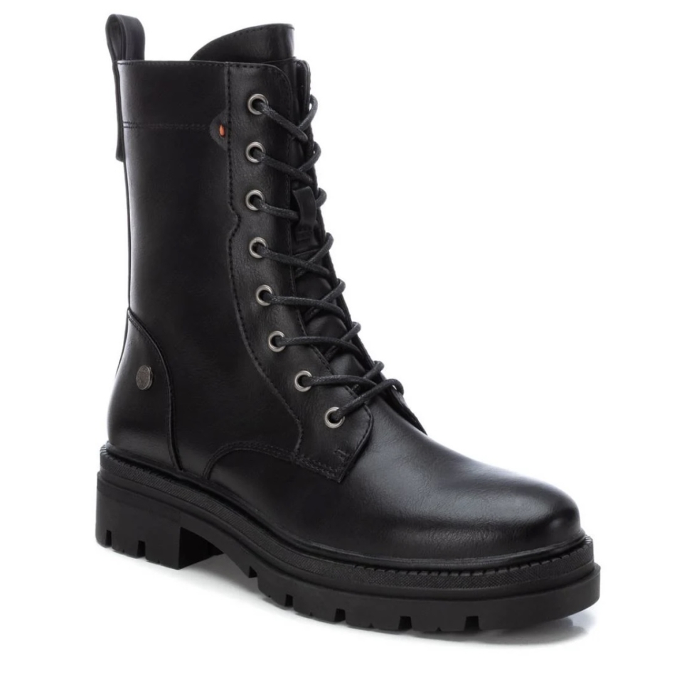 Bota curta tipus militar per a dona en negre 171977 de REFRESHOES. M-755