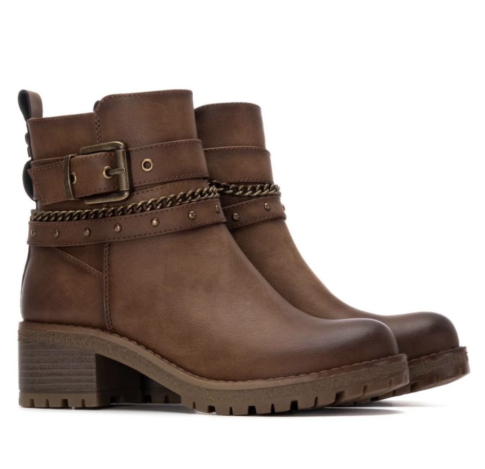 Botí casual amb taló per a dona en marró 172918 de REFRESHOES. M-753