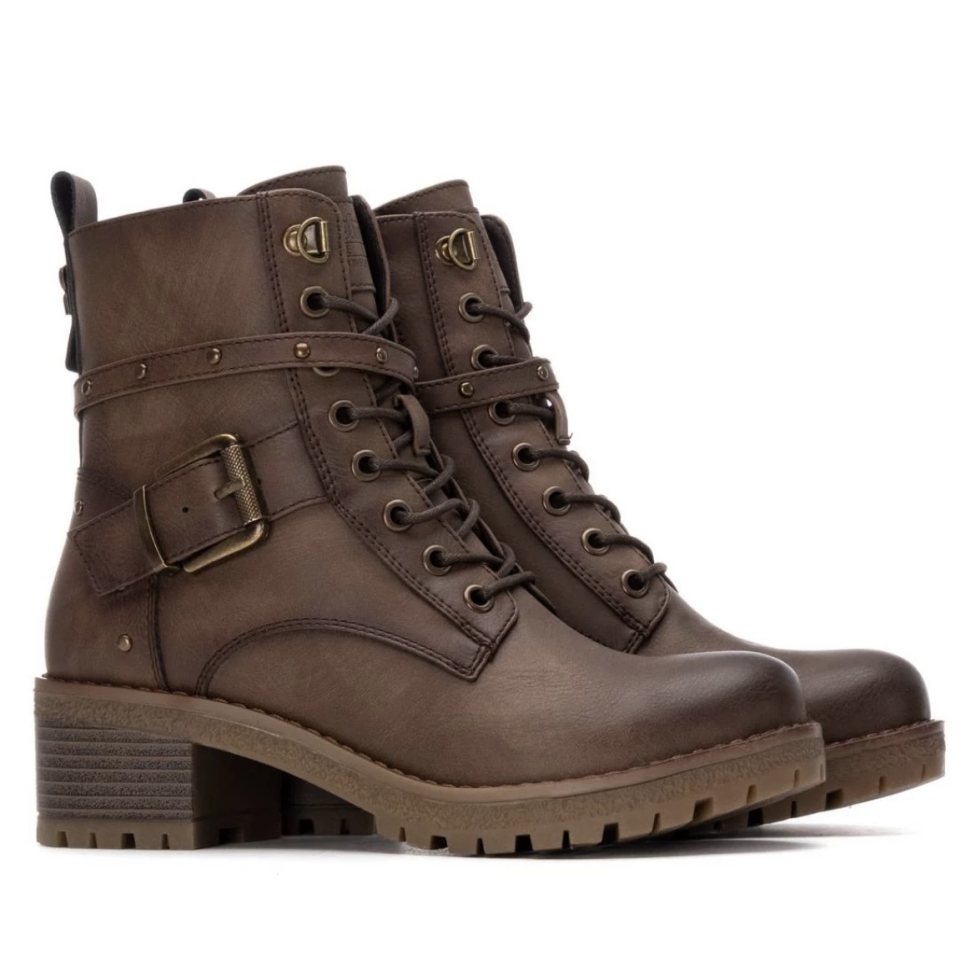 Botí casual per a dona amb taló en marró 173247 de REFRESHOES. M-751