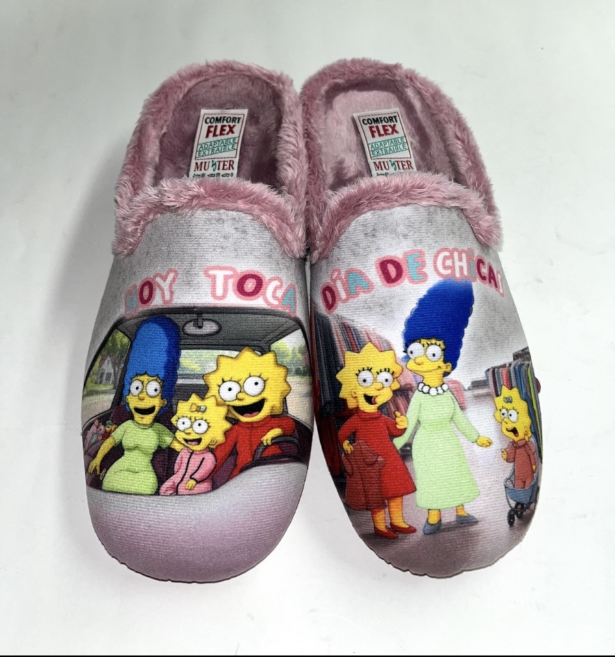Sabatilles chancletas per a dona amb dibuix de NOIES SIMPSON de MUYTER. T-734
