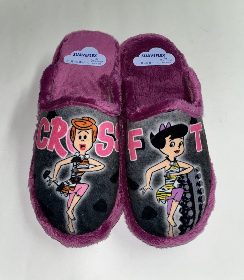 Sabatilles de casa per a dona xancletes amb Betty i Vilma fent CROSSFIT de SUAVEFLEX. T-701