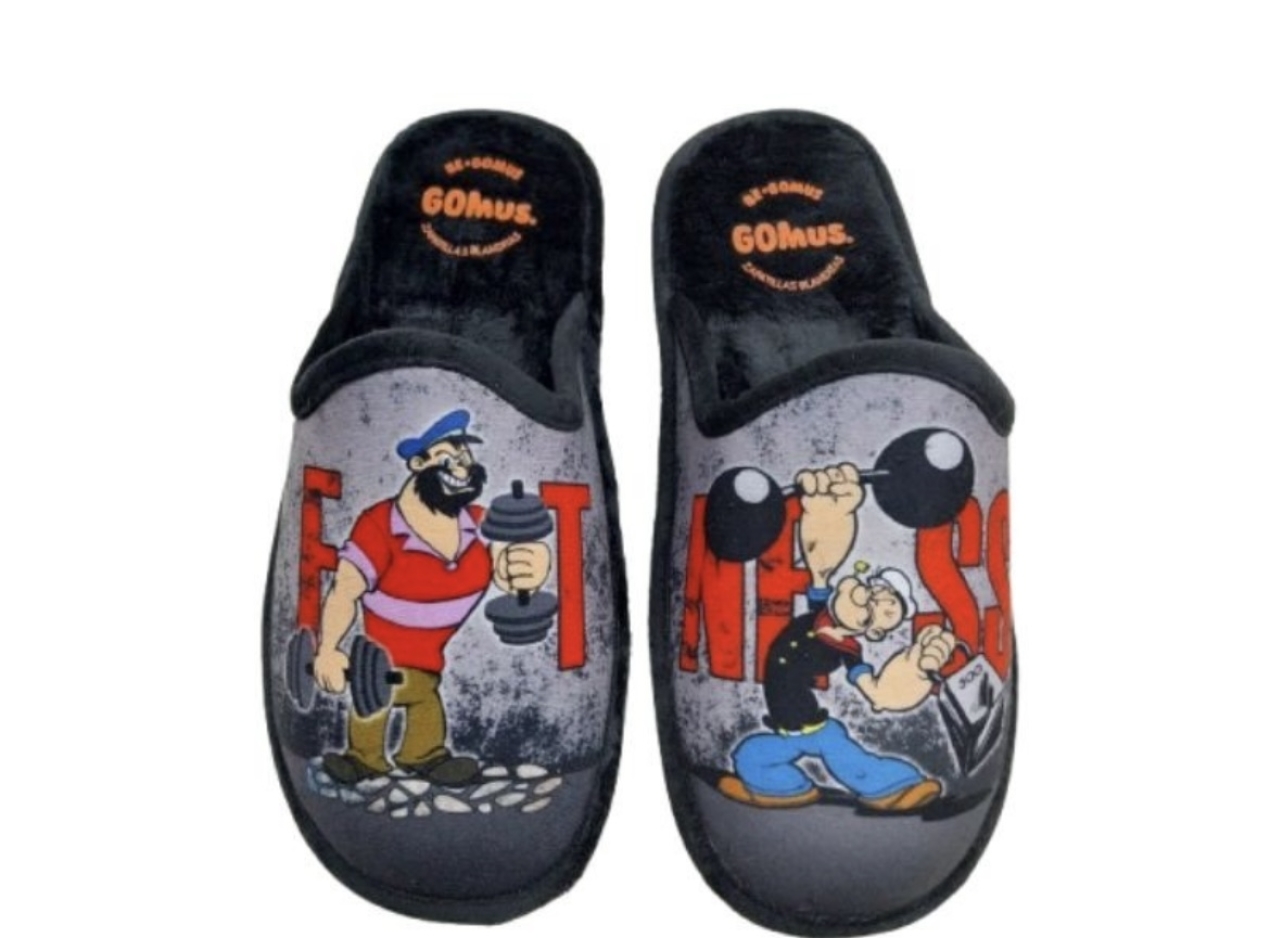 Sabatilla xancleta per a home inspirades en POPEYE I BRUTUS de GOMUS. T-697