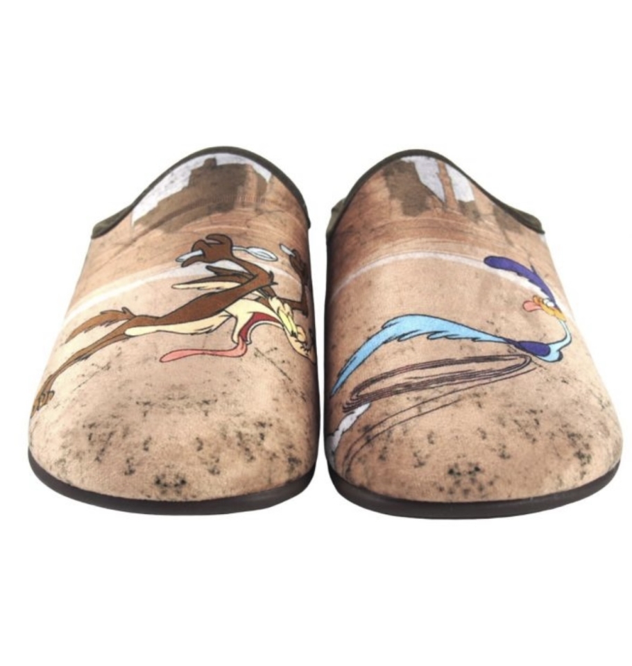 Sabatilles per a home amb els personatges CORRECAMINOS I COIOT de VULCA BICHA. T-693