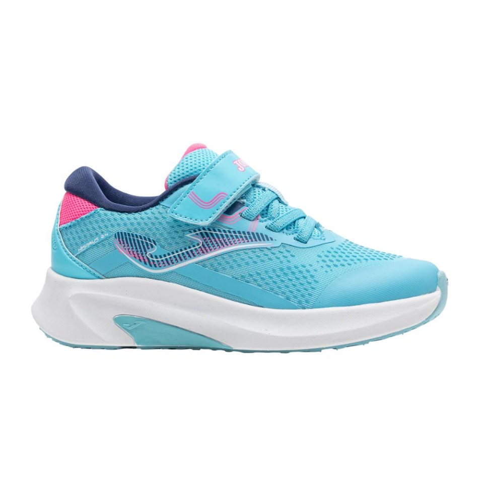 Esportius per a nena en niló turquesa amb belcro Hispalis de JOMA. D-214