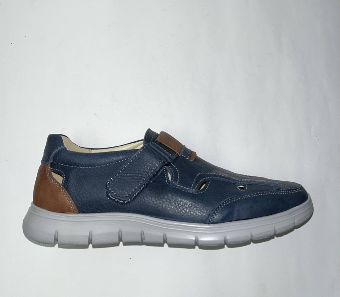 Sandàlia pany pell blava marí mod. 30 de RELAX4YOU. H-394