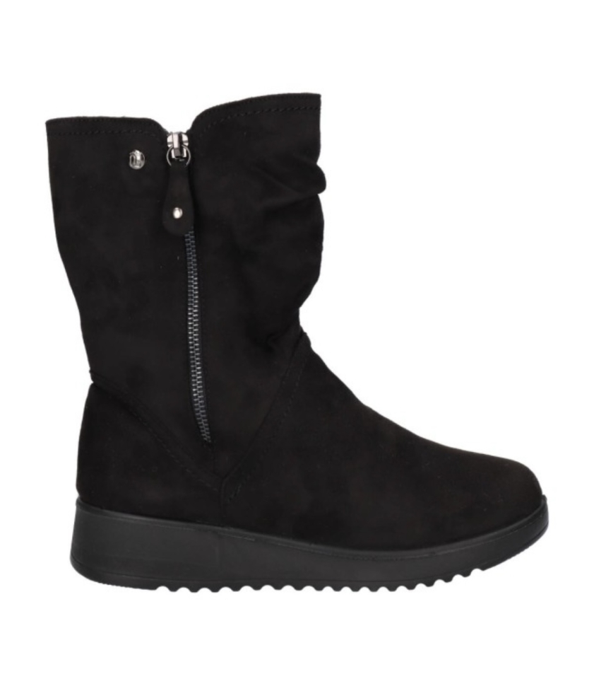 Bota repel·lent a l'aigua en antelina negra AJH25477 d'AMARPIES. M-743