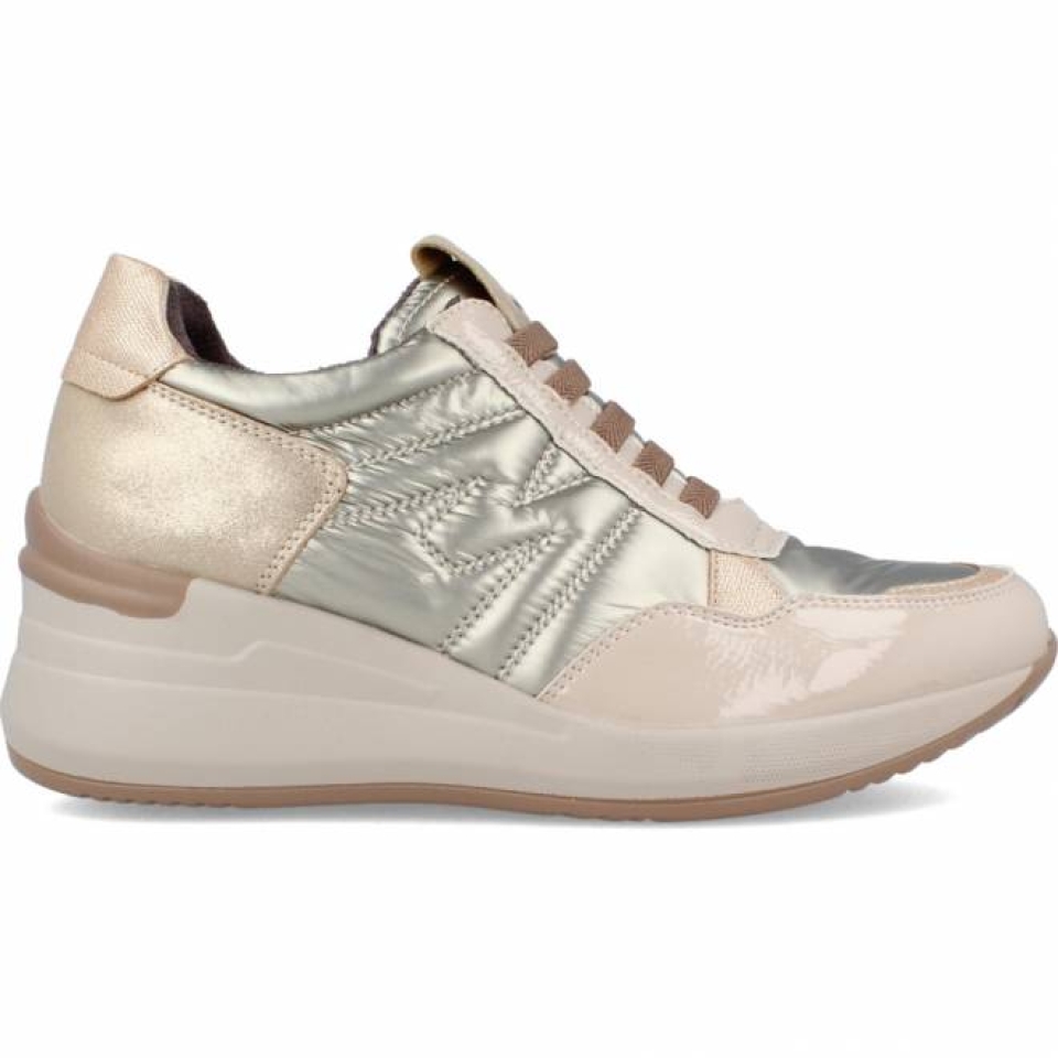 Sneaker amb tascó en verd i beix 24M592 de MYSOFT. M-446