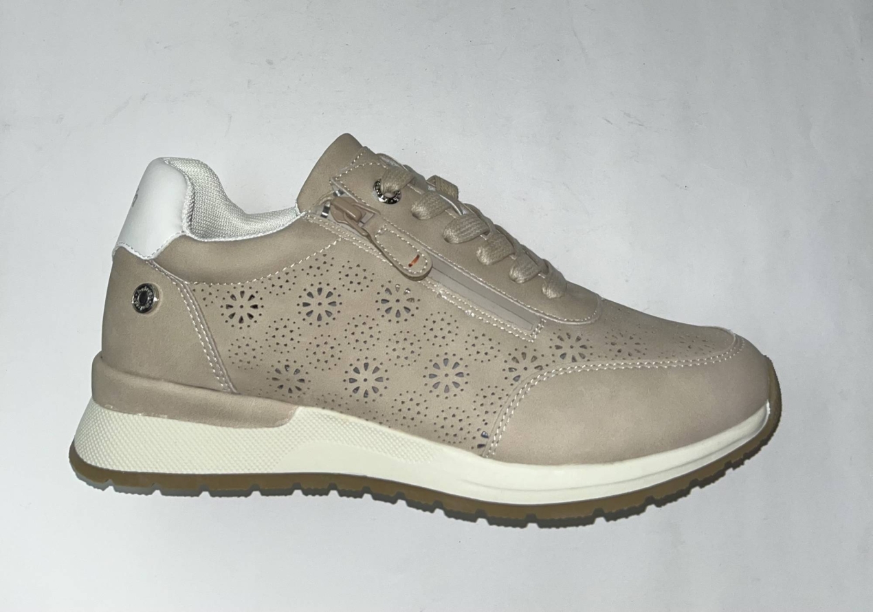 Sabata casual per a dona en taupe amb cordó i cremallera 175131 de REFRESHOES. M-036