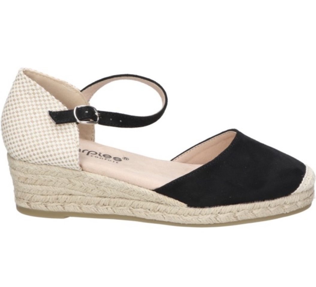 Espardeñas amb tascó en negre ACX6481 d'AMARPIES. M-052