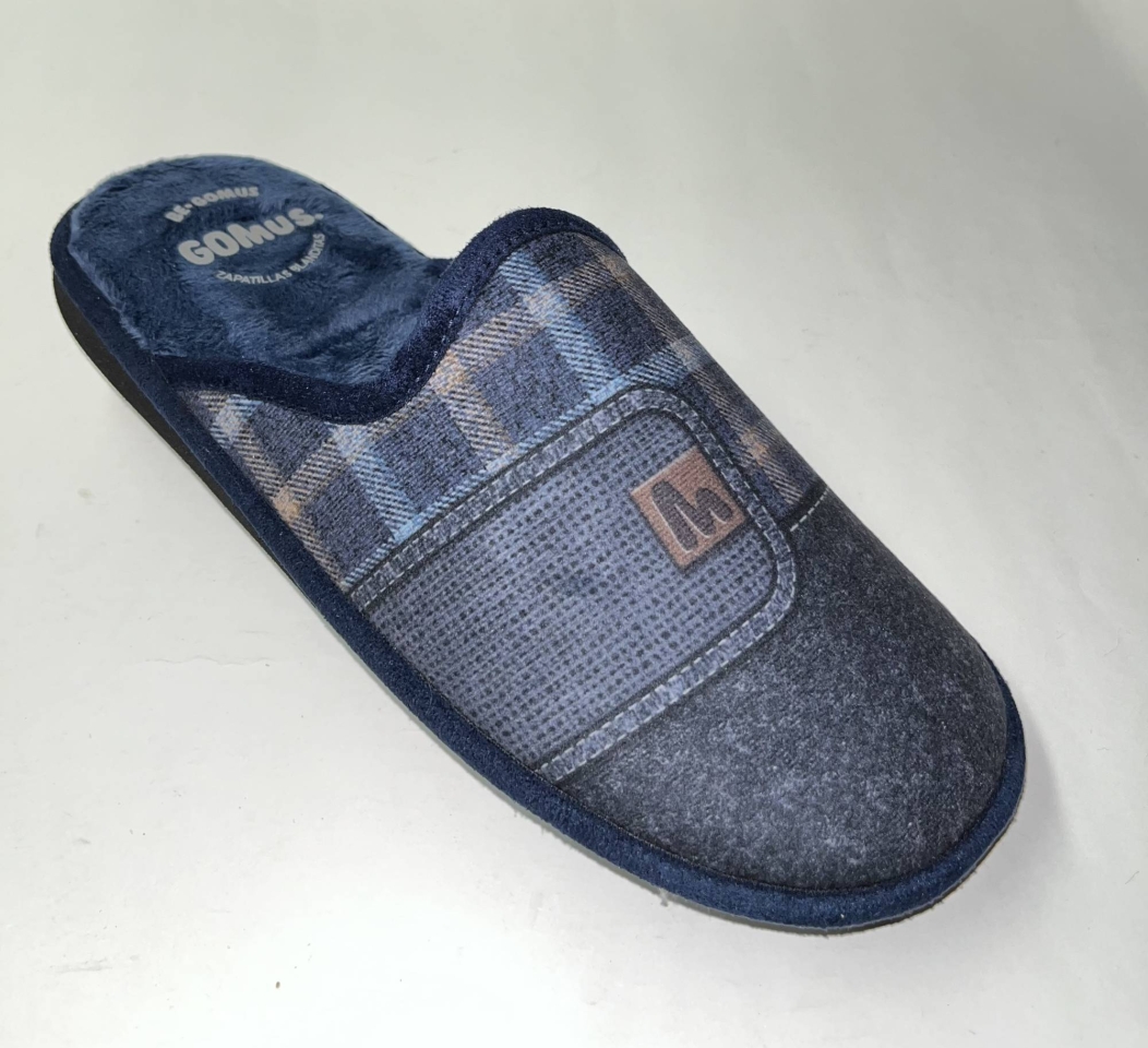 Sabatilles per a home especial parquet en blau i gris de GOMUS.T-523