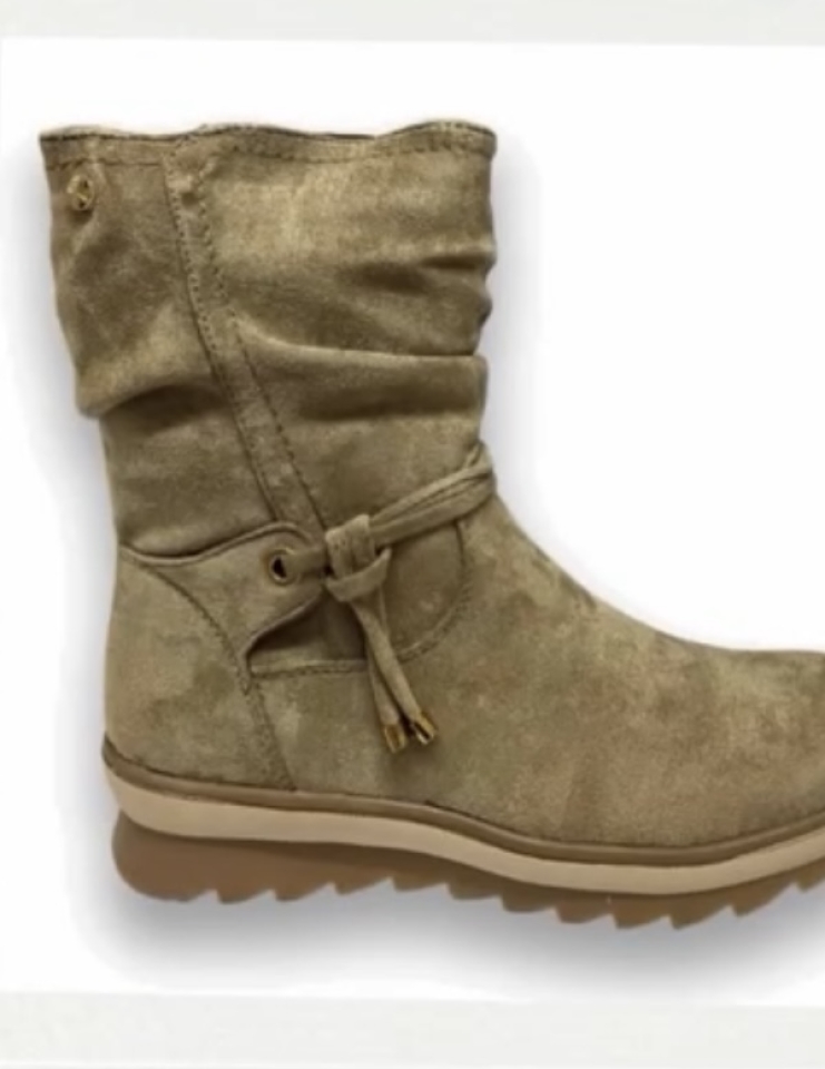 Bota de canya mitjana en antelina taupe 11112 d'ETIKA. M-493