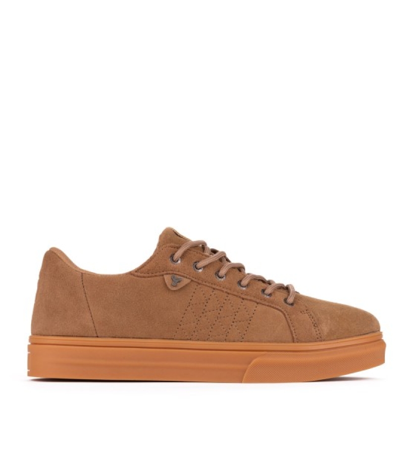 De YUMAS sabata esportiva en pell camel model REM amb cordons per a home. H-428