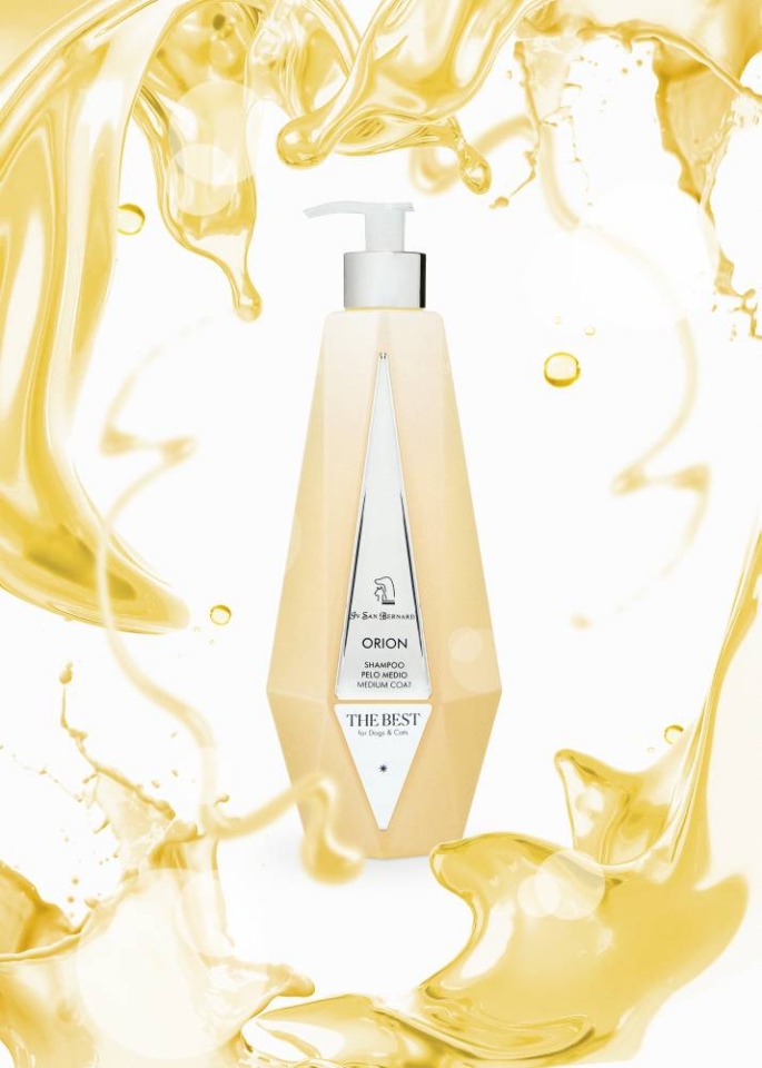 Xamp&uacute; Orion amb extracte de Mel: per a gossos i gats de p&egrave;l mitj&agrave;.&nbsp;