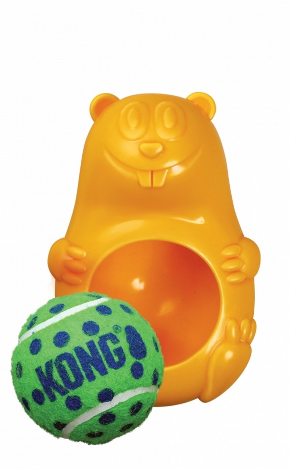 KONG Tennis Pals, el nou i divertida joguina trencaclosques, combina dos de les coses favorites dels gossos: la pilota de tennis i la joguina chirriador.