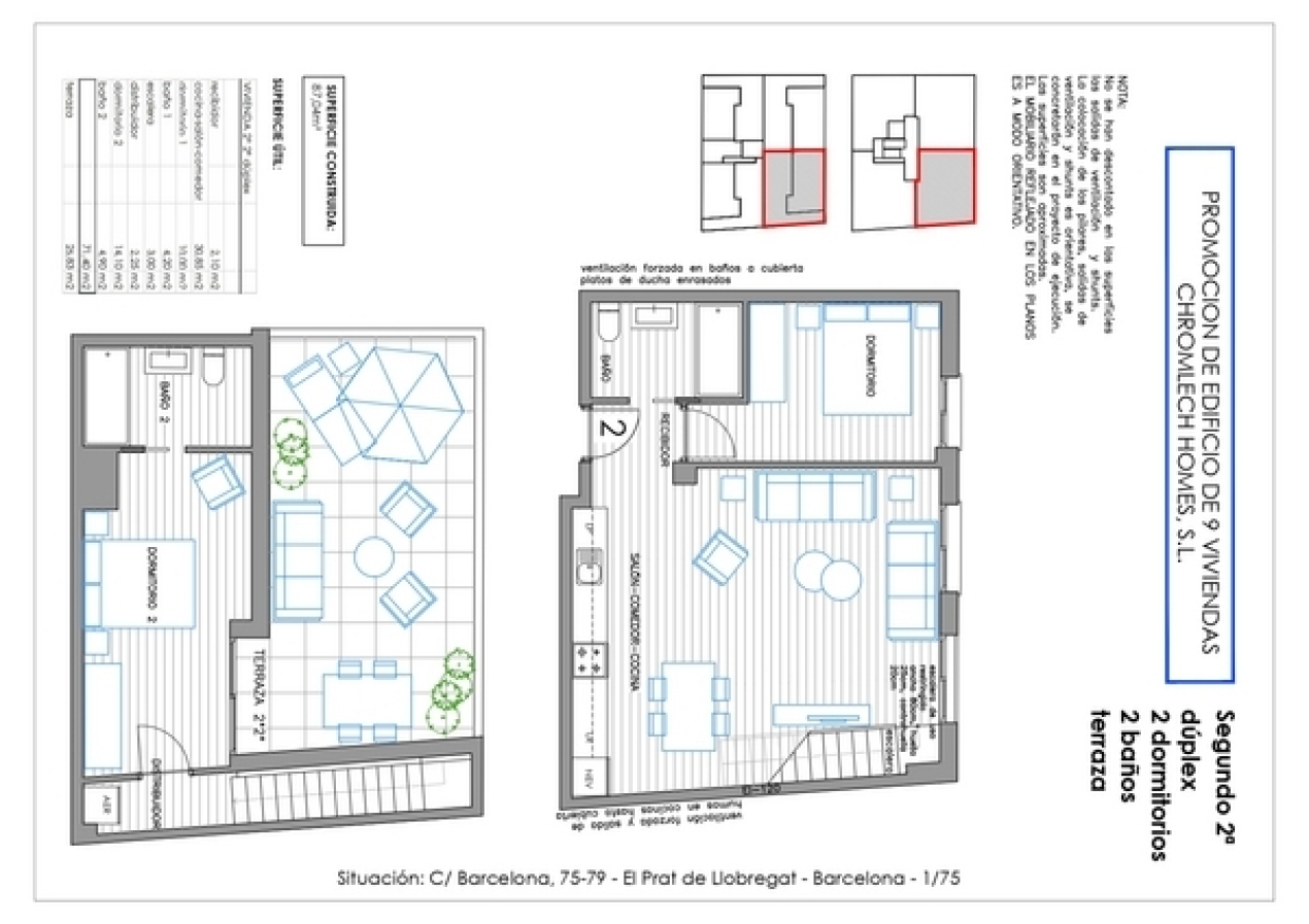 Àtic dúplex amb terrassa de 26,83 m²   87,04 2 2
