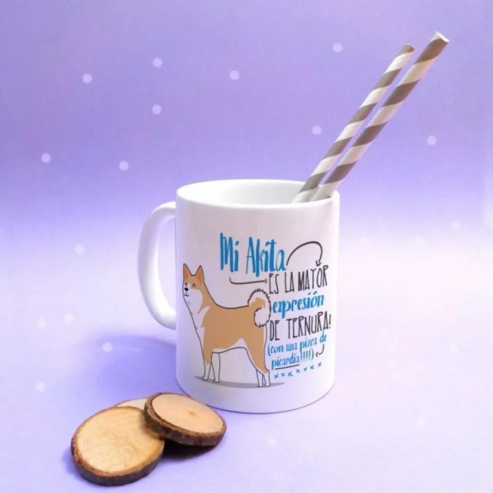 El meu akita &eacute;s la major expressi&oacute; de tendresa!!!! Tassa apta per a &uacute;s en rentavaixella i microones. &nbsp;