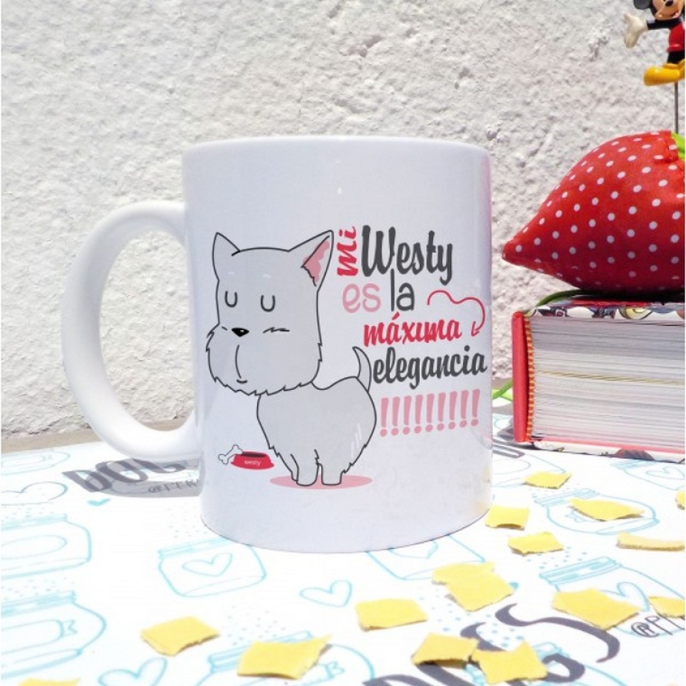 De deb&ograve;: El meu westy &eacute;s la m&agrave;xima eleg&agrave;ncia!!!! Tassa apta per a &uacute;s en rentavaixella i microones.